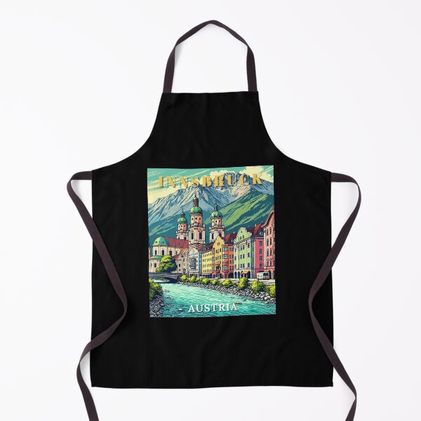 Item preview, Innsbruck in Austria (Tirol) Retro Art Travel Landscape designed and sold by MaateoDesign.