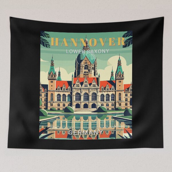 Item preview, Retro Hannover Lower Saxony in Germany Art Travel Landscape designed and sold by MaateoDesign.