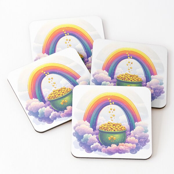 Item preview, Lucky Pot of Gold at the Rainbow’s End – Cute St. Patrick’s Day Cartoon designed and sold by AnnDesignStudio.