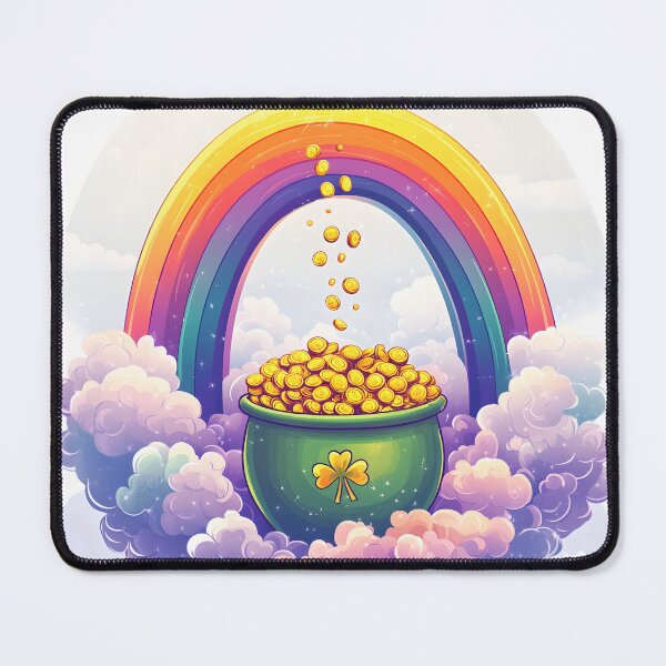 Item preview, Lucky Pot of Gold at the Rainbow’s End – Cute St. Patrick’s Day Cartoon designed and sold by AnnDesignStudio.