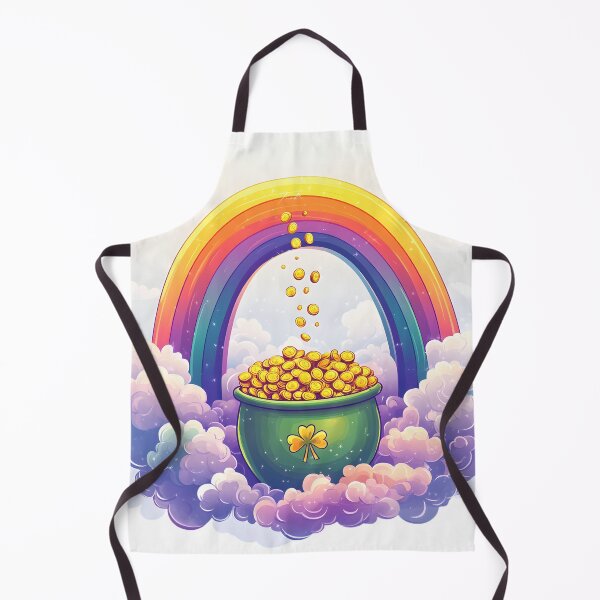 Item preview, Lucky Pot of Gold at the Rainbow’s End – Cute St. Patrick’s Day Cartoon designed and sold by AnnDesignStudio.