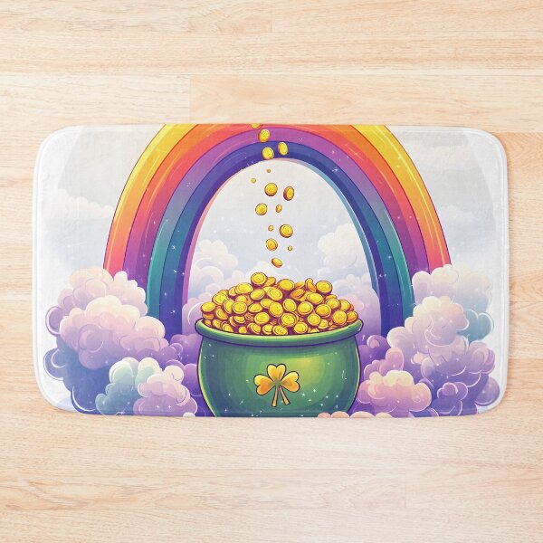 Item preview, Lucky Pot of Gold at the Rainbow’s End – Cute St. Patrick’s Day Cartoon designed and sold by AnnDesignStudio.