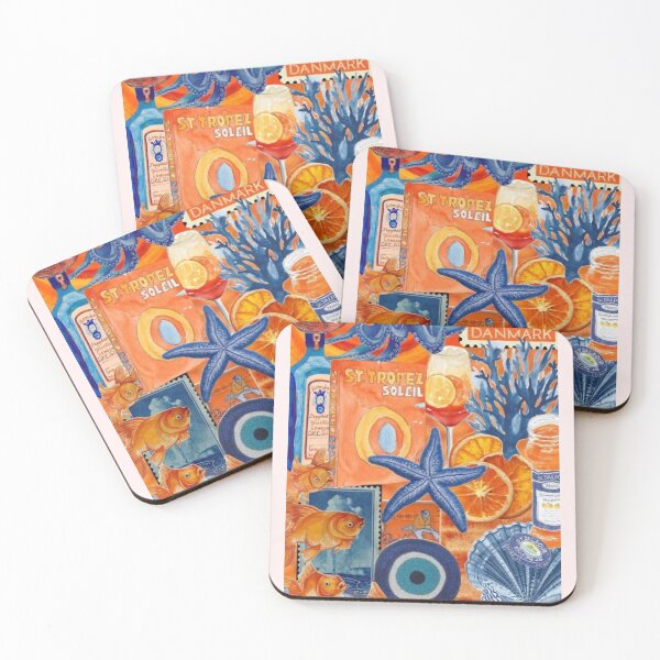 Item preview, Orange and Blue Disco, Fruit, Olive, Coquette, Martini, Italy, Europe Print designed and sold by Lauren  paige.
