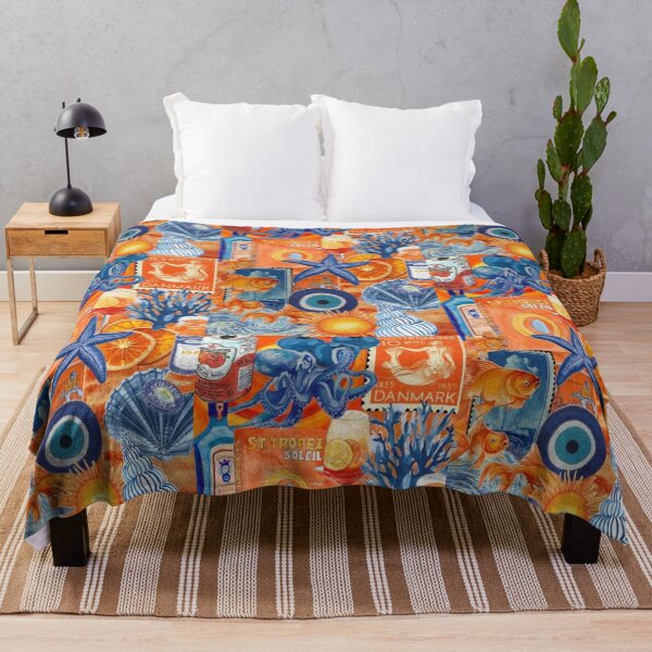 Item preview, Orange and Blue Disco, Fruit, Olive, Coquette, Martini, Italy, Europe Print designed and sold by Lauren paige.