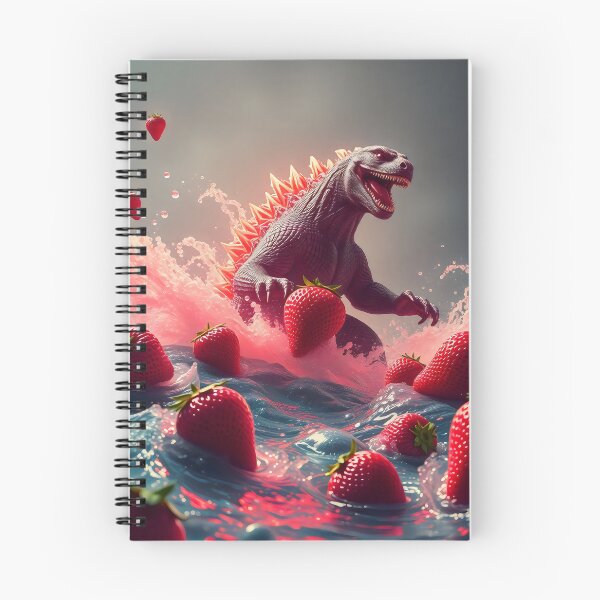 Item preview, Dinosaur with many strawberries on the sea  designed and sold by Designfs.