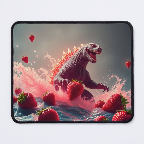 Item preview, Dinosaur with many strawberries on the sea  designed and sold by Designfs.