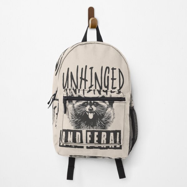 Item preview, UNHINGED and Feeling Feral Raccoon, If I'm Moody Give Me Foody, Funny Raccoon Design, Animal Sarcastic Saying, Trendy Raccoon Sublimation designed and sold by FitFisher.