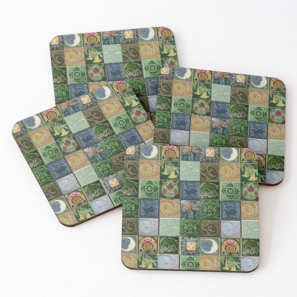 Item preview, Green whimsigoth tile patchwork  designed and sold by inthewitchelm.