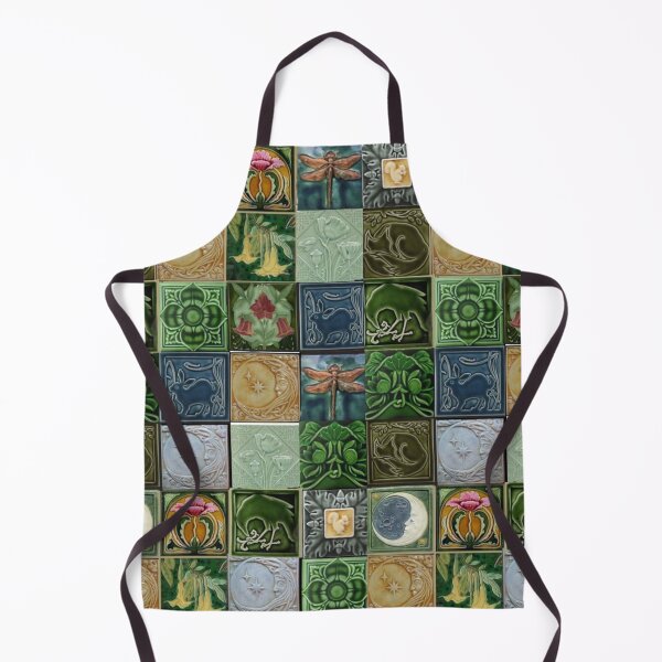 Item preview, Green whimsigoth tile patchwork designed and sold by inthewitchelm.