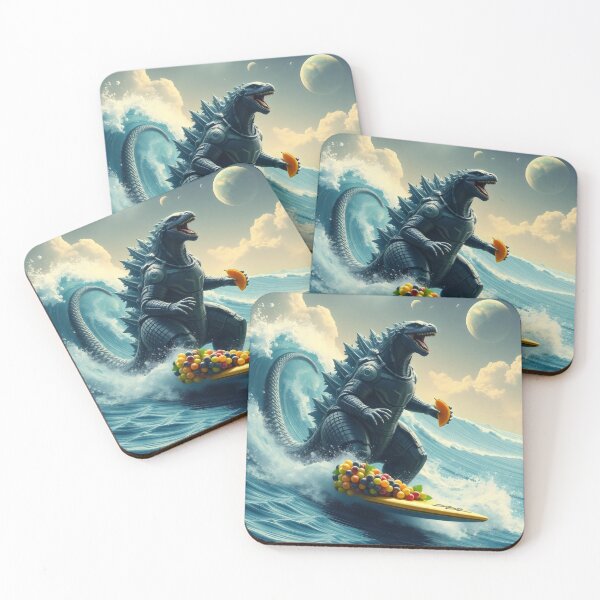 Item preview, Surfing Dinosaur with Fruits designed and sold by Designfs.