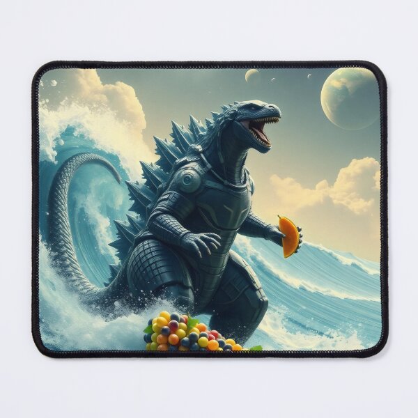 Item preview, Surfing Dinosaur with Fruits designed and sold by Designfs.