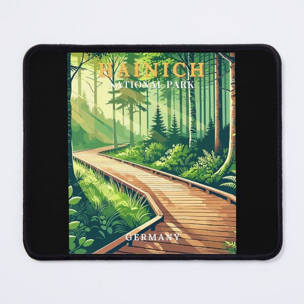 Item preview, Hainich National Park in Thuringia Germany Travel Art Emblem designed and sold by MaateoDesign.