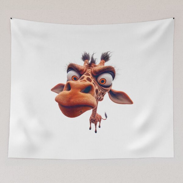 Item preview, Angry giraffe with bulging eyes from above designed and sold by eye_contact.