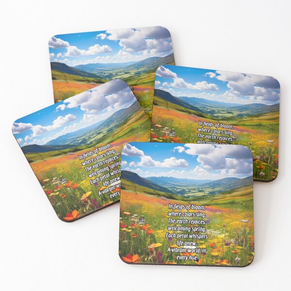 Item preview, Blooming Spring Meadow - Poetry Nature Art Work designed and sold by Unwind-Art-Work.