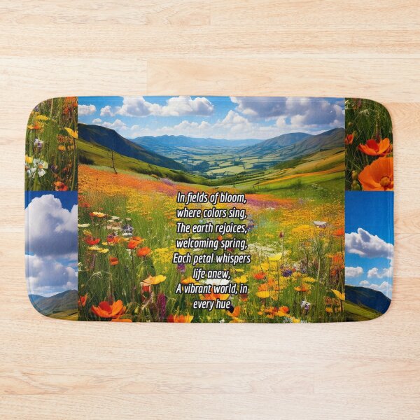 Item preview, Blooming Spring Meadow - Poetry Nature Art Work designed and sold by Unwind-Art-Work.