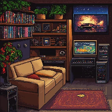 Artwork thumbnail, Gameroom In 8bit by Rtymer