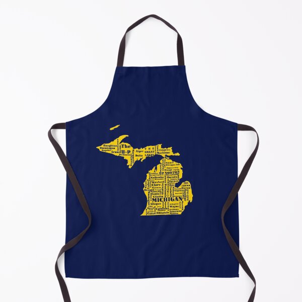 Item preview, Fun Yellow and Navy Blue State of Michigan cities designed and sold by amgraphics.