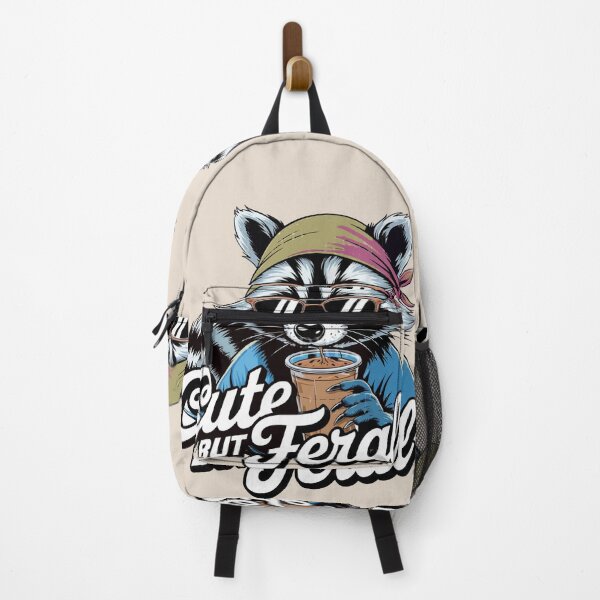 Item preview, Feeling Feral, but Feeling Cute as well Smily face, If I'm Moody Give Me Foody, Funny Raccoon Design, Animal Sarcastic Saying, Trendy Raccoon Sublimation designed and sold by FitFisher.