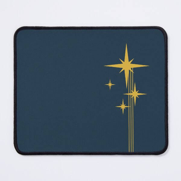 Item preview, 1950s Atomic Age Retro Starbursts Navy Blue and Light Mustard designed and sold by kierkegaard.
