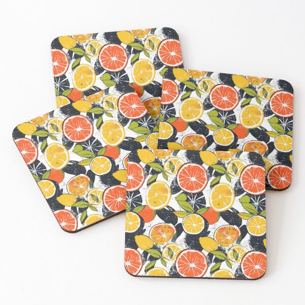 Item preview, Bold citrus slices with vibrant abstract patterns designed and sold by Piotrek0001.