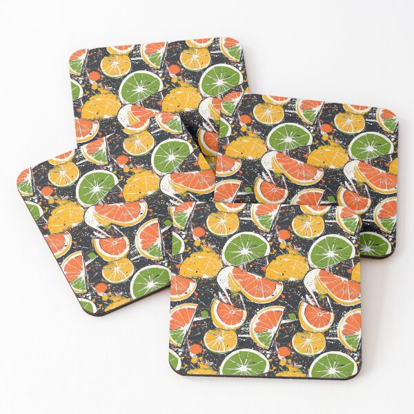 Item preview, Fresh orange and lime designs with dynamic splashes designed and sold by Piotrek0001.