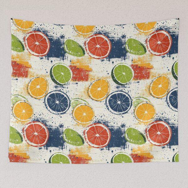 Item preview, Playful orange and lime patterns with colorful accents designed and sold by Piotrek0001.