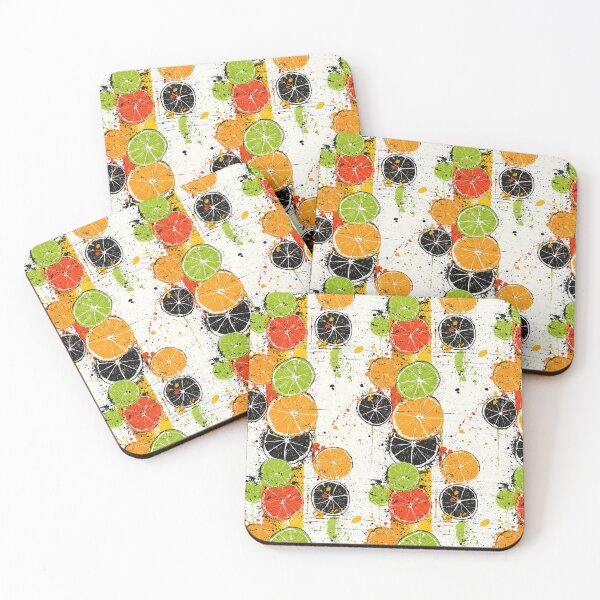 Item preview, Bright citrus patterns with artistic colorful strokes designed and sold by Piotrek0001.