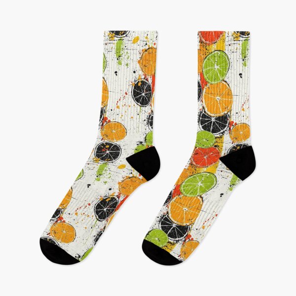 Item preview, Bright citrus patterns with artistic colorful strokes designed and sold by Piotrek0001.