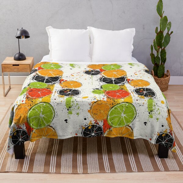 Item preview, Bright citrus patterns with artistic colorful strokes designed and sold by Piotrek0001.