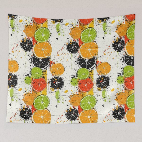 Item preview, Bright citrus patterns with artistic colorful strokes designed and sold by Piotrek0001.