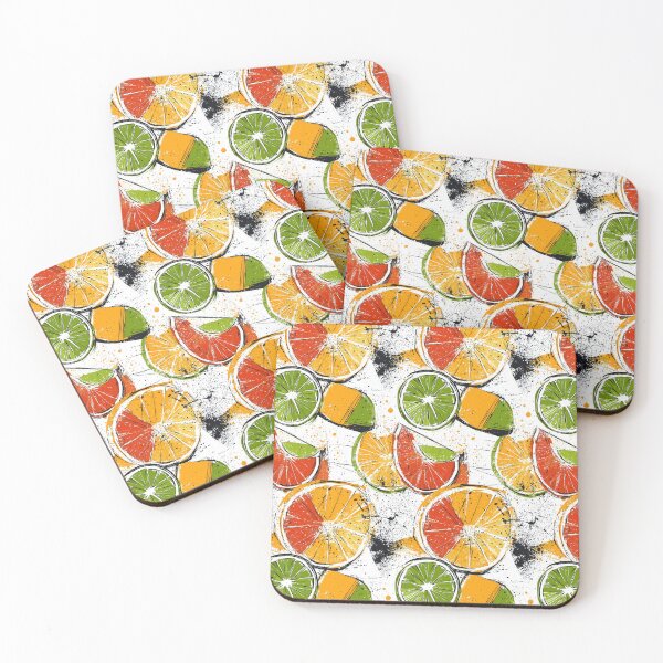 Item preview, Artistic orange and lime slices with bold textures designed and sold by Piotrek0001.