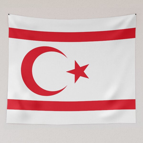 Item preview, Turkish Republic Northern Cyprus Flag designed and sold by TinaJostDesigns.