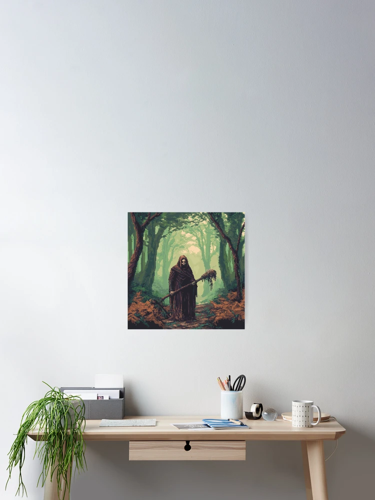 Thumbnail 2 of 3, Poster, Necromancer In 8bit designed and sold by Rtymer.