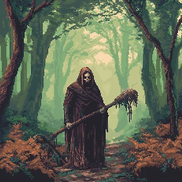 Artwork thumbnail, Necromancer In 8bit by Rtymer