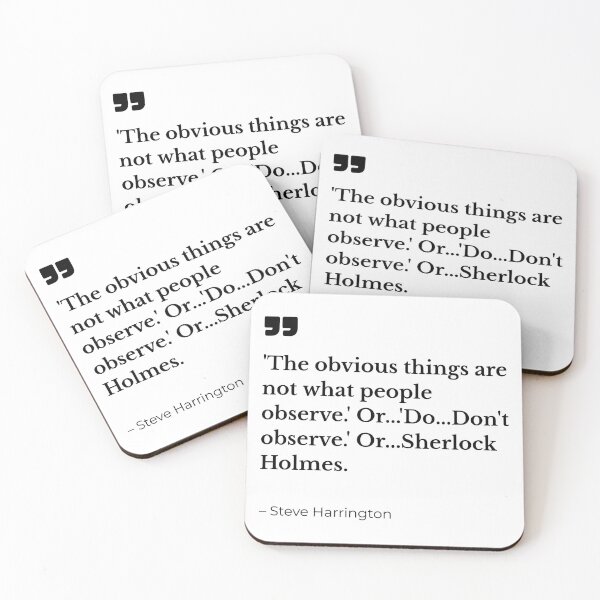Item preview, Steve Harrington Sherlock Quote designed and sold by RuthandRose.