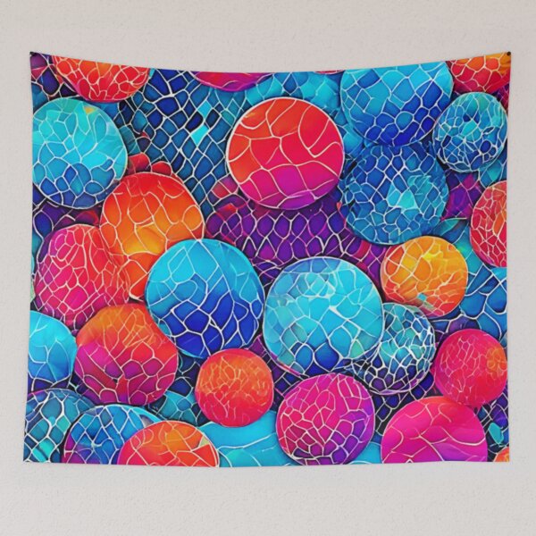 Item preview, Vibrant Circle Pattern designed and sold by Health And Fitness Posts e-Store.