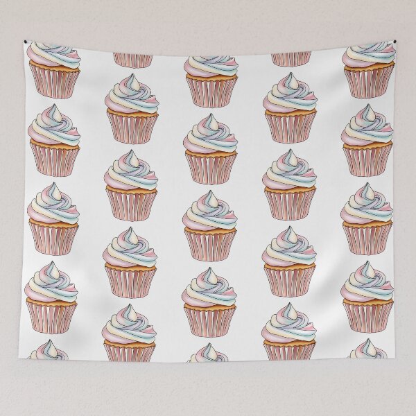 Item preview, Pastel Cupcake Delight | Sweet and Colorful Art designed and sold by Elatedowl.