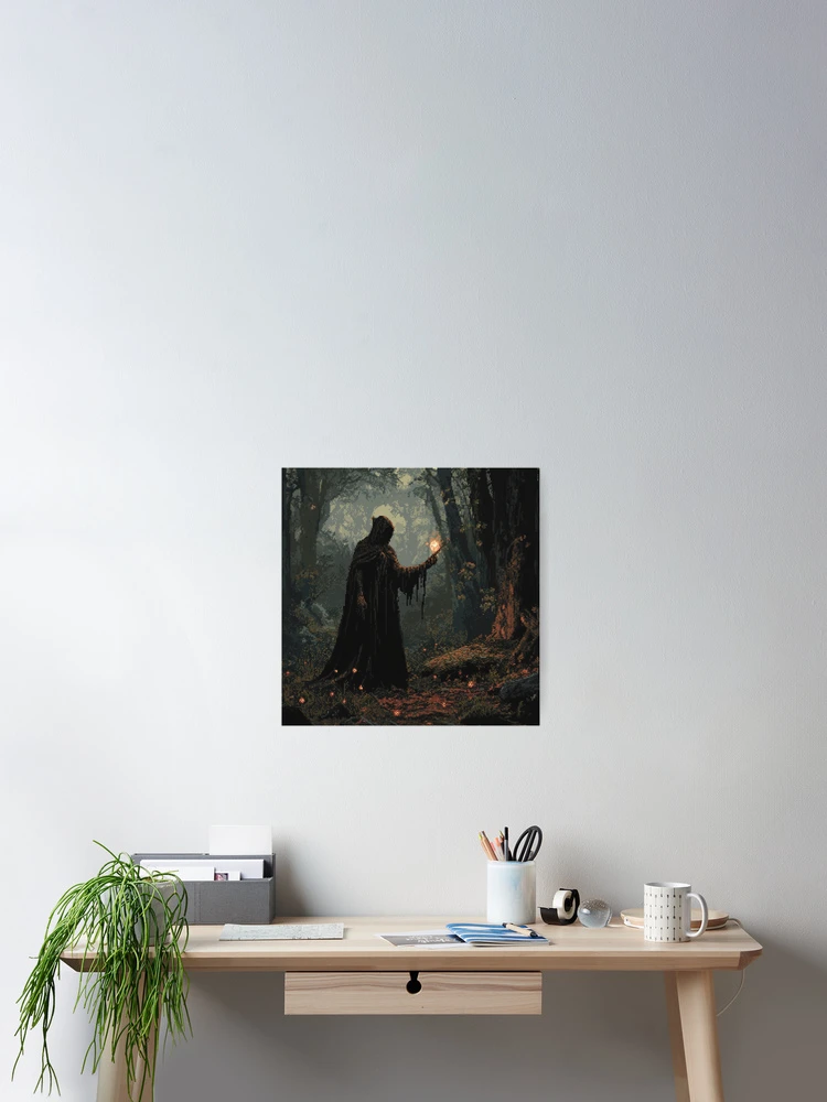 Thumbnail 2 of 3, Poster, Necromancer In 8bit designed and sold by Rtymer.