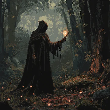 Artwork thumbnail, Necromancer In 8bit by Rtymer