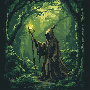Artwork thumbnail, Necromancer In 8bit by Rtymer