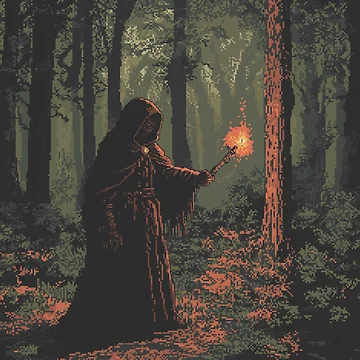 Artwork thumbnail, Necromancer In 8bit by Rtymer