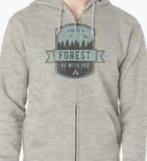 Funny camping | May The Forest Be With You Zipped Hoodie