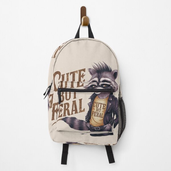 Item preview, Feeling Feral, but Feeling Cute as well Smily face, If I'm Moody Give Me Foody, Funny Raccoon Design, Animal Sarcastic Saying, Trendy Raccoon Sublimation designed and sold by FitFisher.