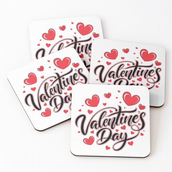 Item preview,  VALENTINE'S DAY BLACK TYPOGRAPHY -LOVELY RED HEARTS designed and sold by Gihan-Design.
