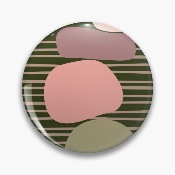 Item preview, Midcentury Modern Bauhaus Abstract Stones No.2 Sage Mauve Graphic Style designed and sold by MirabiliaMagpie.