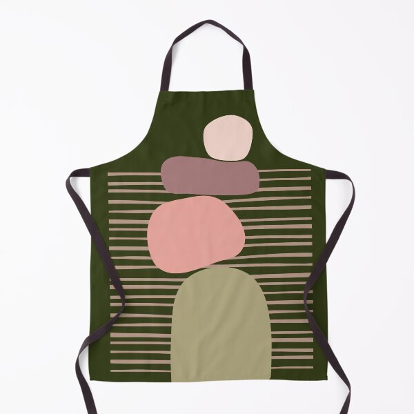 Item preview, Midcentury Modern Bauhaus Abstract Stones No.2 Sage Mauve Graphic Style designed and sold by MirabiliaMagpie.