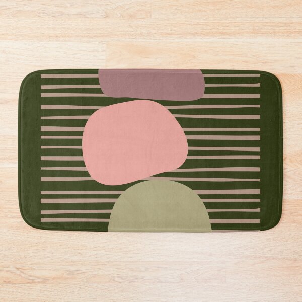 Item preview, Midcentury Modern Bauhaus Abstract Stones No.2 Sage Mauve Graphic Style designed and sold by MirabiliaMagpie.