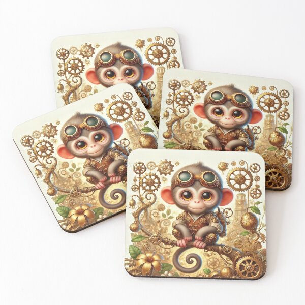 Item preview, Steampunk Rhesus Macaque designed and sold by Sillytoe.