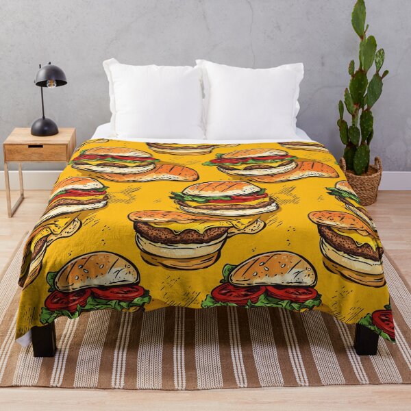Item preview, Cartoon burgers with bold outlines and fries designed and sold by Piotrek0001.