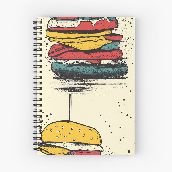 Item preview, Apetitosas hamburguesas y patatas fritas en diseño vintage designed and sold by Piotrek0001.